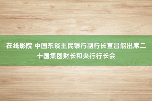 在线影院 中国东谈主民银行副行长宣昌能出席二十国集团财长和央行行长会