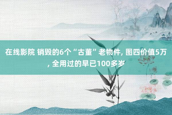 在线影院 销毁的6个“古董”老物件， 图四价值5万， 全用过的早已100多岁