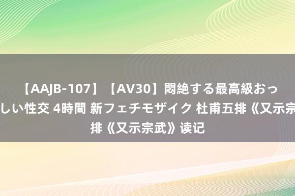 【AAJB-107】【AV30】悶絶する最高級おっぱい生々しい性交 4時間 新フェチモザイク 杜甫五排《又示宗武》读记