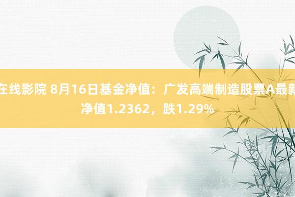 在线影院 8月16日基金净值：广发高端制造股票A最新净值1.2362，跌1.29%