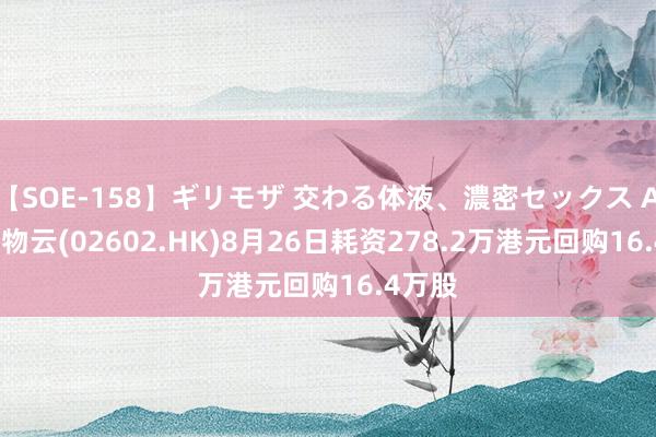 【SOE-158】ギリモザ 交わる体液、濃密セックス Ami 万物云(02602.HK)8月26日耗资278.2万港元回购16.4万股