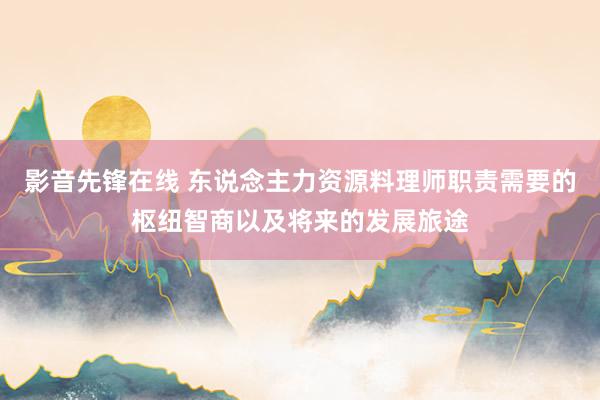 影音先锋在线 东说念主力资源料理师职责需要的枢纽智商以及将来的发展旅途