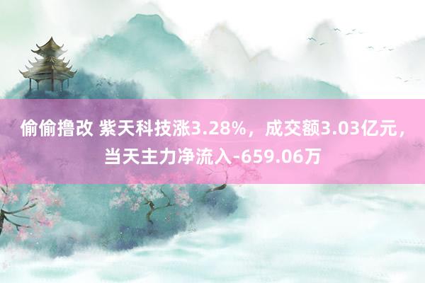 偷偷撸改 紫天科技涨3.28%，成交额3.03亿元，当天主力净流入-659.06万