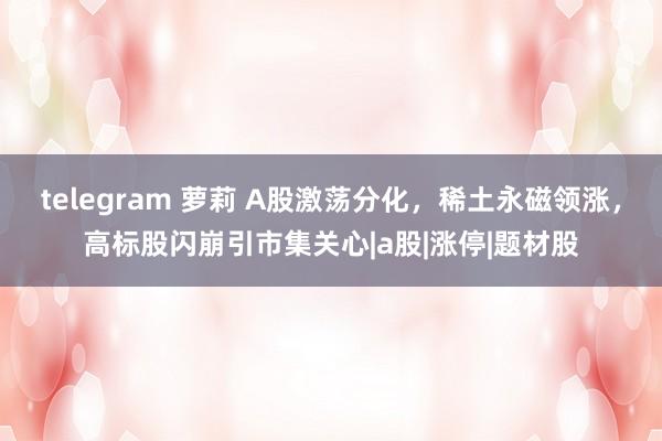 telegram 萝莉 A股激荡分化，稀土永磁领涨，高标股闪崩引市集关心|a股|涨停|题材股